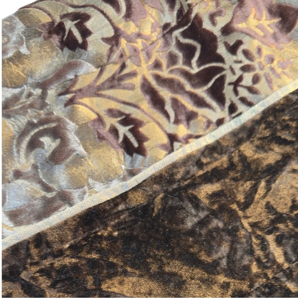 Chicos Velvet Burnout Chocolate Chic Elegant Boho Shimmery Lace Floral Jacket - Picture 9 of 12